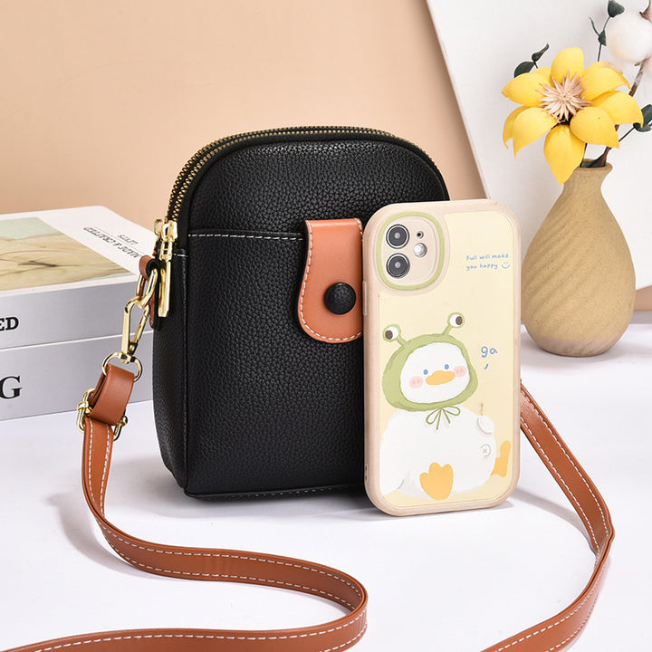 Damen Crossbody-Tasche mit eleganter Klappenöffnung und verstellbarem Schulterriemen Nord Taschen