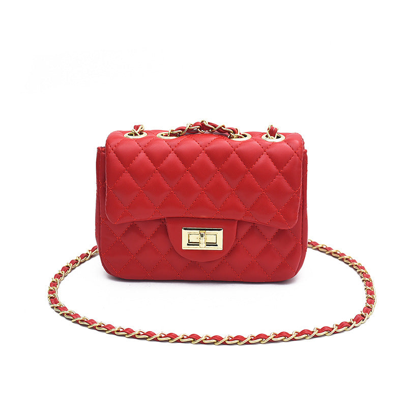 Damen Mini-Schultertasche im eleganten Steppmuster mit goldenen Akzenten Nord Taschen