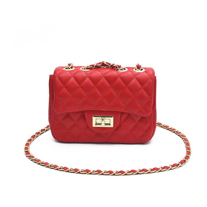 Damen Mini-Schultertasche im eleganten Steppmuster mit goldenen Akzenten Nord Taschen