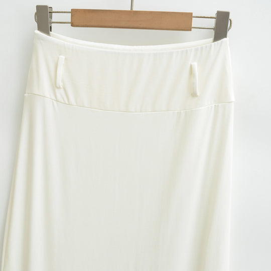 Damen Maxi-Bleistiftrock aus Stretch‑Jersey mit hohem Umschlagbund Nord Taschen