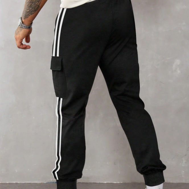 Herren Utility-Jogginghose mit aufgesetzter Känguru-Tasche und breiten Kordeln Nord Taschen
