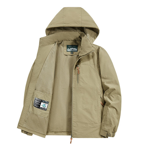 Herren Atmungsaktive und wasserabweisende Outdoorjacke Nord Taschen