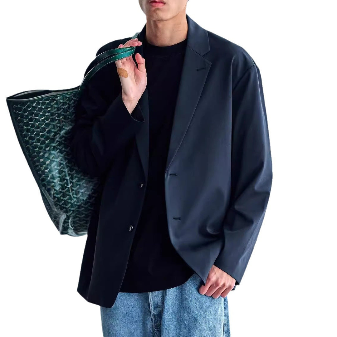 Herren Oversize-Sakko aus technischem Stretchgewebe mit Ein-Knopf-Verschluss Nord Taschen