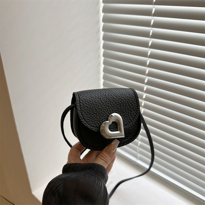 Damen Mini-Umhängetasche mit herzförmigem Verschluss Nord Taschen