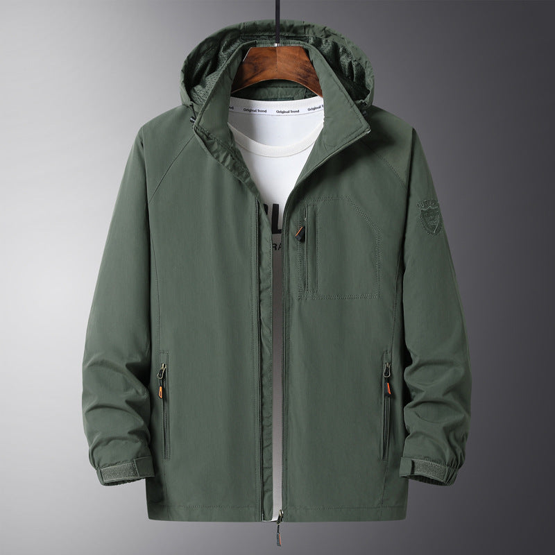 Herren Urbaner Allwetter-Reiseanorak mit Mesh-Futter und verdecktem Reißverschluss Nord Taschen