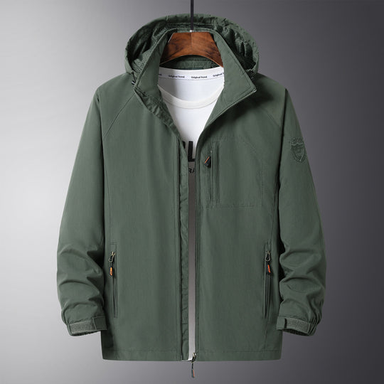 Herren Urbaner Allwetter-Reiseanorak mit Mesh-Futter und verdecktem Reißverschluss Nord Taschen