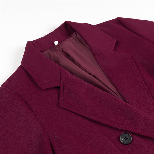 Damen Extra­langer Wollmix‑Mantel mit Doppelreihiger Knopfleiste, Reverskragen und Pattentaschen Nord Taschen
