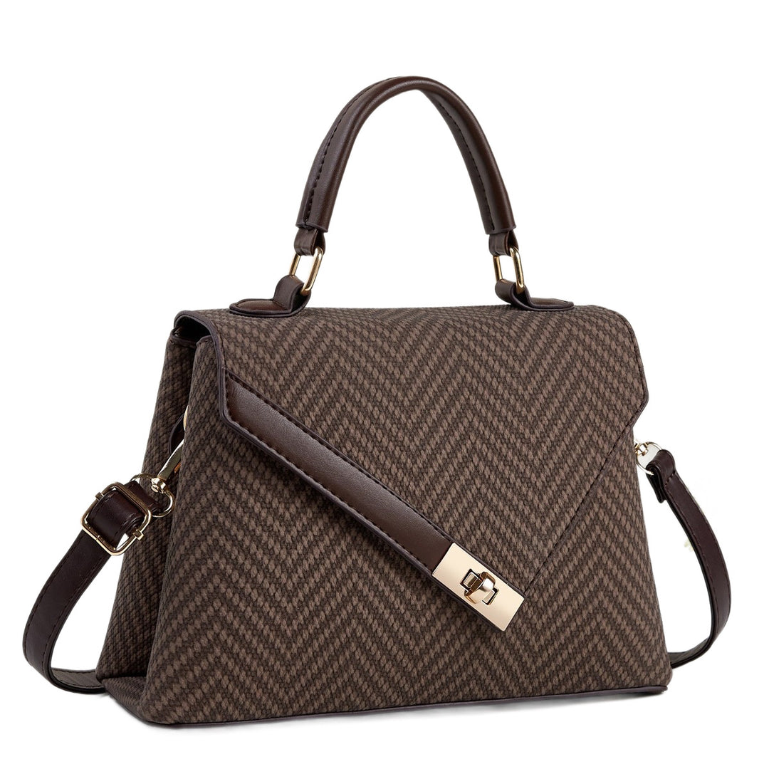 Damen Handtasche mit klassischem Chevron-Design und luxuriösem Beschlag Nord Taschen