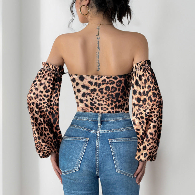 Damen Schulterfreies Bustier-Top mit abnehmbaren Puffärmeln und Raffung Nord Taschen