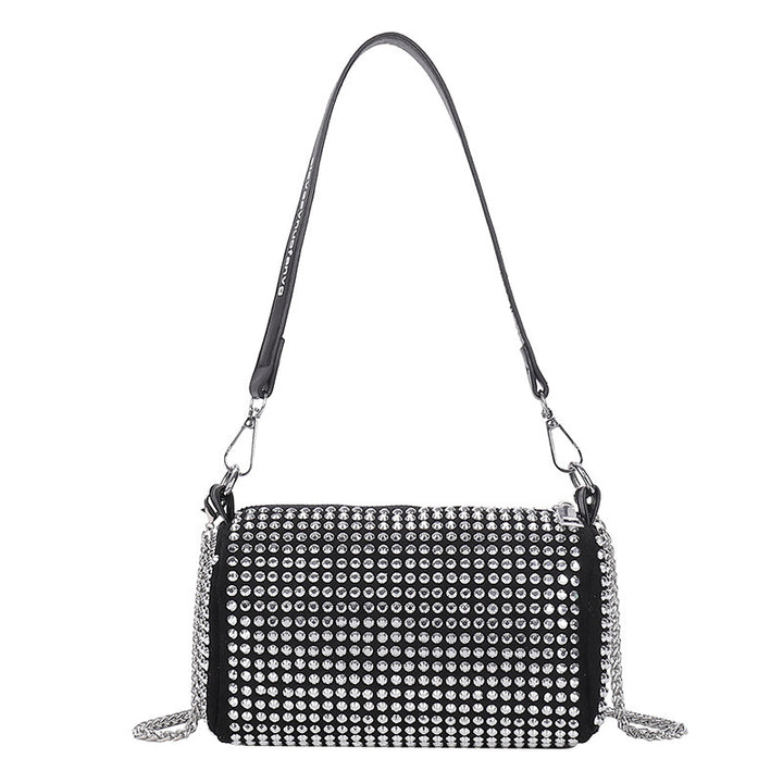 Damen Glamouröse Umhängetasche mit funkelnden Rhinestone-Akzenten Nord Taschen
