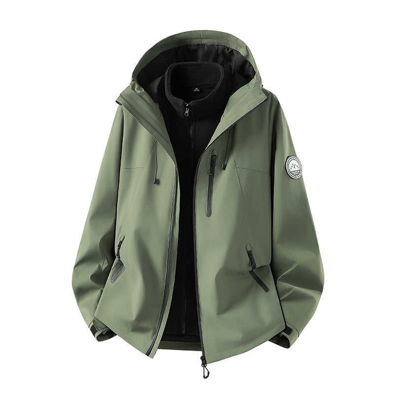 Herren Wasserdichte Softshell-Jacke mit Kapuze und atmungsaktiver Membran Nord Taschen
