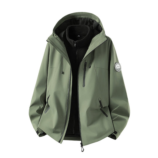 Herren Wasserdichte Softshell-Jacke mit Kapuze und atmungsaktiver Membran Nord Taschen