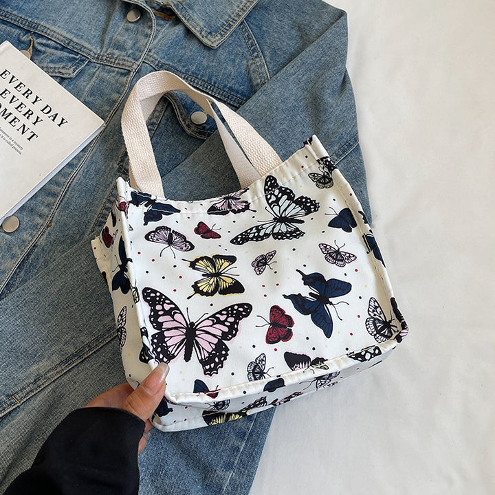 Damen praktische Tragetasche mit buntem Schmetterlingsmuster Nord Taschen