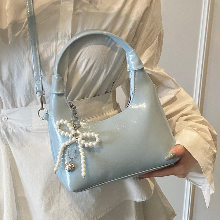 Damen Hobo-Handtasche mit elegantem, glänzendem Obermaterial und abnehmbarem Schulterriemen Nord Taschen