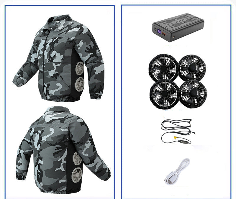 Unisex nan kühlende Ventilationsjacke mit integrierten seitlichen Lüftern und atmungsaktivem Funktionsmaterial Nord Taschen
