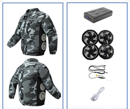 Unisex nan kühlende Ventilationsjacke mit integrierten seitlichen Lüftern und atmungsaktivem Funktionsmaterial Nord Taschen