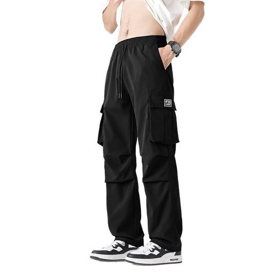 Herren Multifunktionale Cargo-Loungehose mit elastischem Tunnelzugbund, Mehrfachtaschen & verstellbarem Beinabschluss Nord Taschen