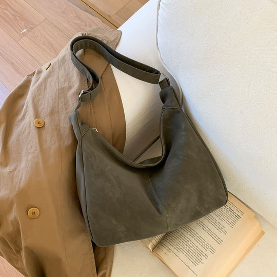 Damen elegante Hobo-Tasche aus softem Leder Nord Taschen