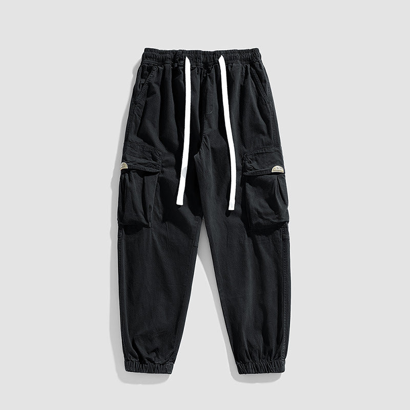 Herren Cargo-Jogger im Military-Style aus Baumwoll-Twill mit Tunnelzugbund und Mehrfachklappentaschen Nord Taschen