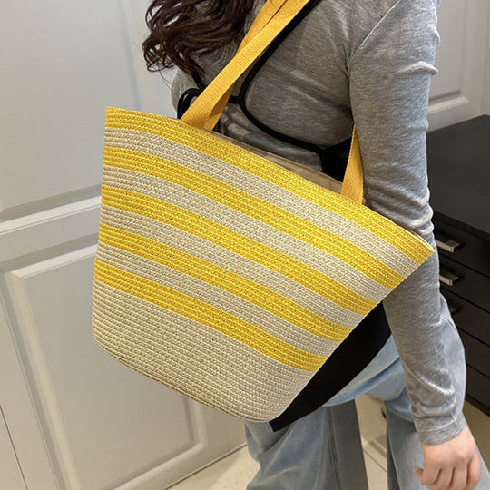 Damen Strandtasche mit vielseitigem Tragekomfort und modernen Streifen Nord Taschen