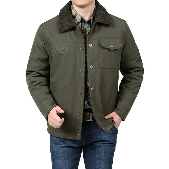 Herren Warme Fleecejacke mit hochgeschlossenem Kragen Nord Taschen