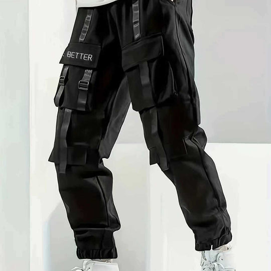 Herren Multifunktionale Cargo-Jogginghose mit Klapp‑ und Gurt-Details Nord Taschen