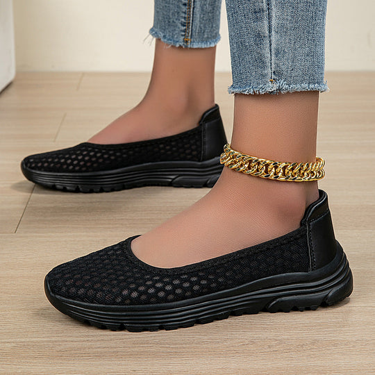 Damen Atmungsaktive Ballerinas mit rutschfester Sohle Nord Taschen