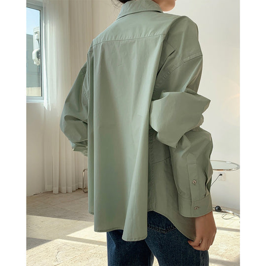Damen Oversize-Longline-Hemd mit asymmetrischem Saum und kastiger Popeline-Silhouette Nord Taschen