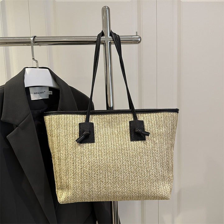 Damen trendige Strandtasche mit elegantem geflochtenem Design Nord Taschen