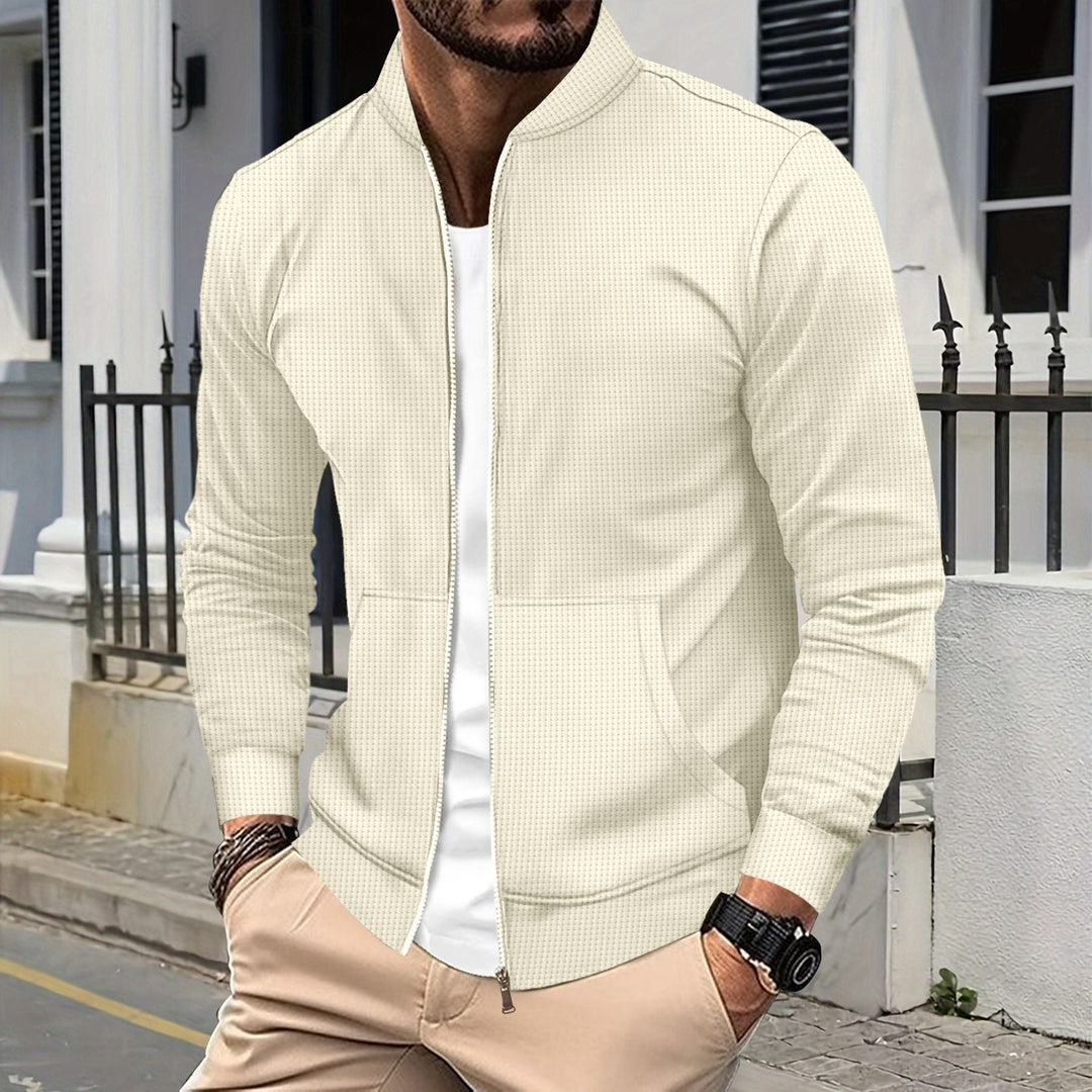 Herren sportliche Freizeitjacke mit Reißverschluss und praktischen Taschen