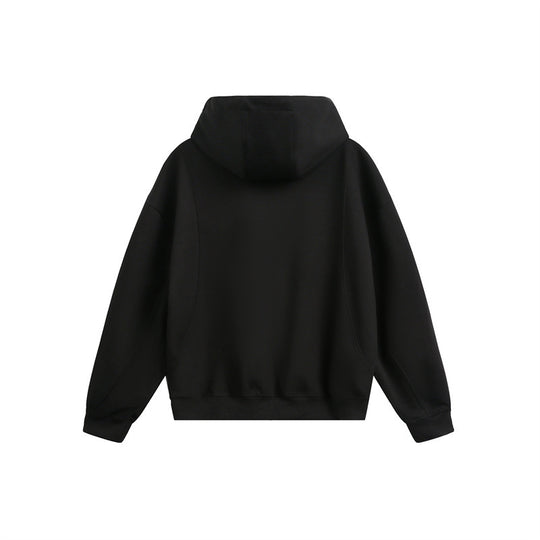 Damen Locker geschnittene Reißverschluss-Hoodie mit hohem Funnelkragen und Zwei-Wege-Funktion Nord Taschen