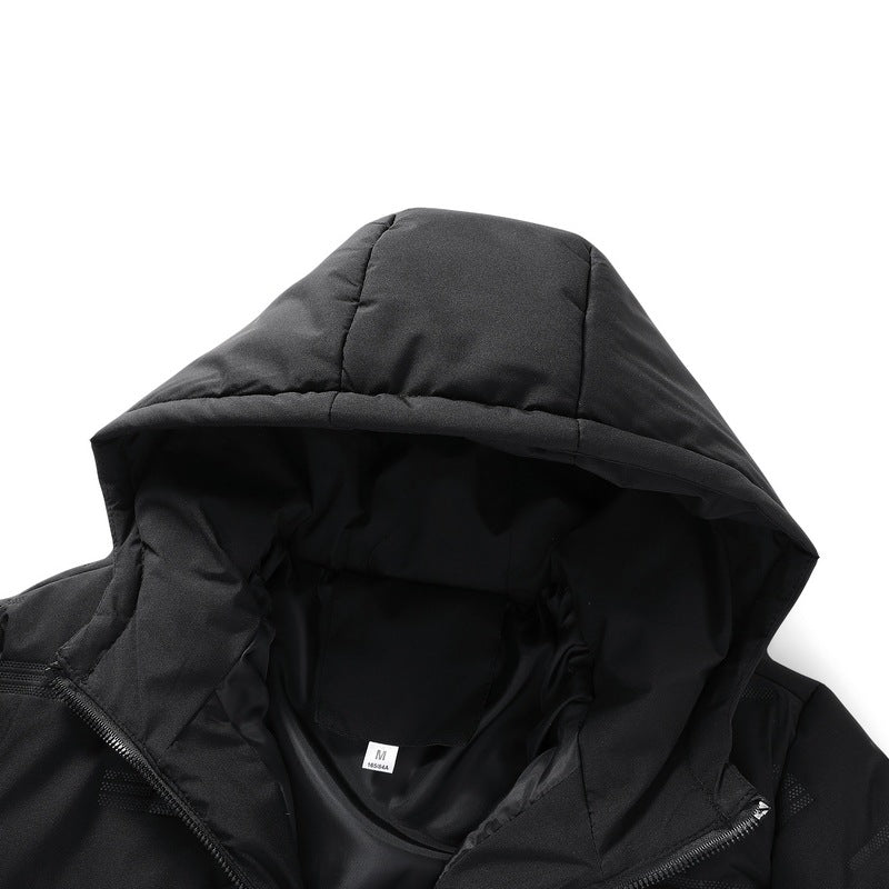 Herren Gefütterte Steppjacke mit Kapuze und geometrischer Steppung Nord Taschen