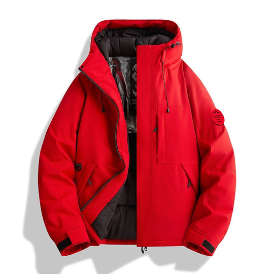 Damen Wattierte Winterjacke mit Kapuze, wasserabweisend und winddicht Nord Taschen