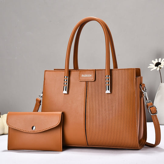 Damen elegante Tragetasche mit strukturierter Oberfläche und abnehmbarer Mini-Clutch Nord Taschen