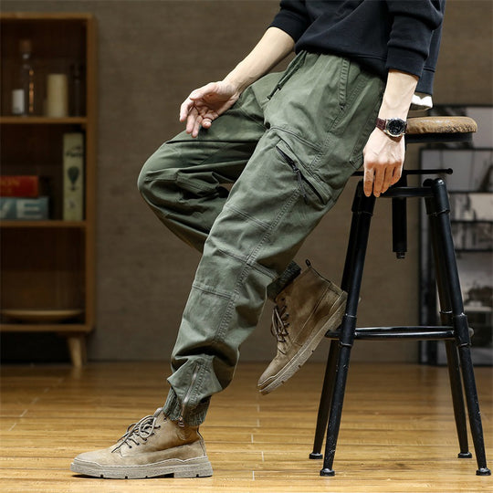 Herren Cargo-Joggerhose im Utility‑Stil mit ergonomischen Kniepaneelen und Reißverschluss‑Knöchel Nord Taschen