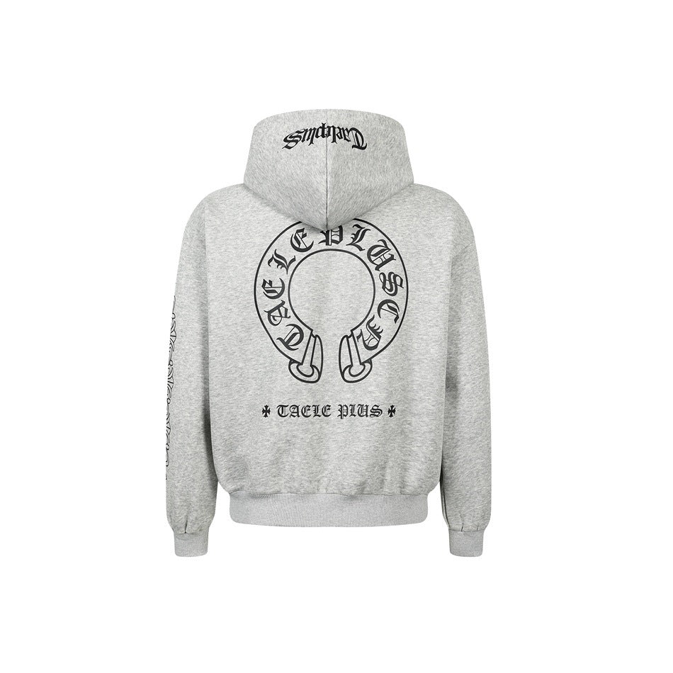 Unisex Kapuzenpullover im Urban‑Gothic‑Print mit geripptem Saum Nord Taschen