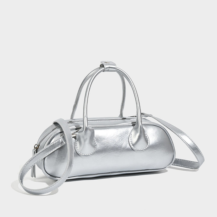 Damen modische Handtasche mit metallisch glänzender Oberfläche Nord Taschen