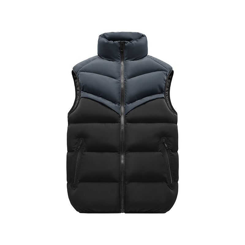 Herren Thermo-Steppweste mit hohem Stehkragen, Farbblock‑Design & Reißverschlusstaschen Nord Taschen