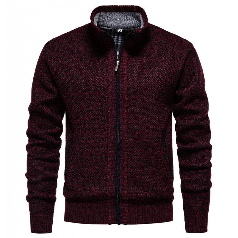 Herren Strickjacke mit hohem Kragen und praktischem Reißverschluss Nord Taschen