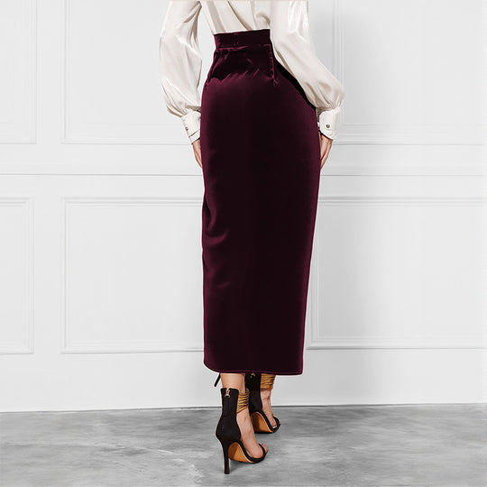 Damen Eleganter Wickelrock mit Taillengürtel Nord Taschen