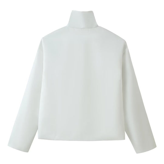Damen Kurzer Blouson mit Stehkragen und dekorativen Knebelverschlüssen Nord Taschen