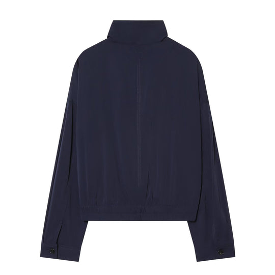 Damen Cropped Bomberjacke mit Stehkragen, durchgehendem Reißverschluss und aufgesetzten Pattentaschen Nord Taschen