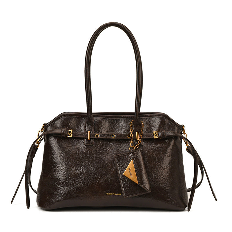 Damen elegante Schultertasche mit einzigartigem Goldakzent Nord Taschen