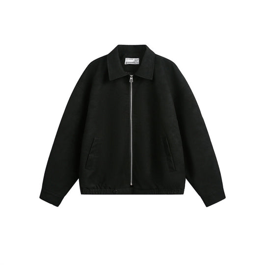 Unisex Boxy-Blousonjacke mit durchgehendem Metallreißverschluss und Hemdkragen Nord Taschen