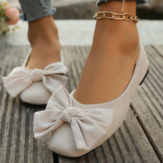 Damen Ballerina-Schuhe mit dekorativer Schleifenapplikation und bequemer Innenpolsterung Nord Taschen