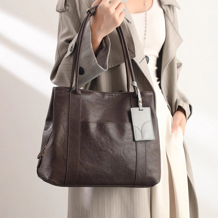 Damen elegante Tragetasche mit großen Fächern und robusten Griffen Nord Taschen
