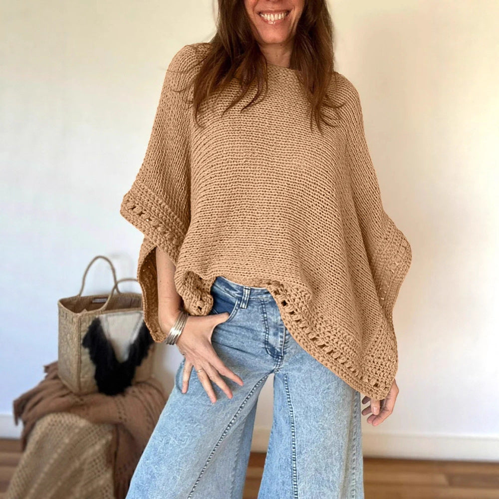 Damen Lässiger Strickpullover Nord Taschen