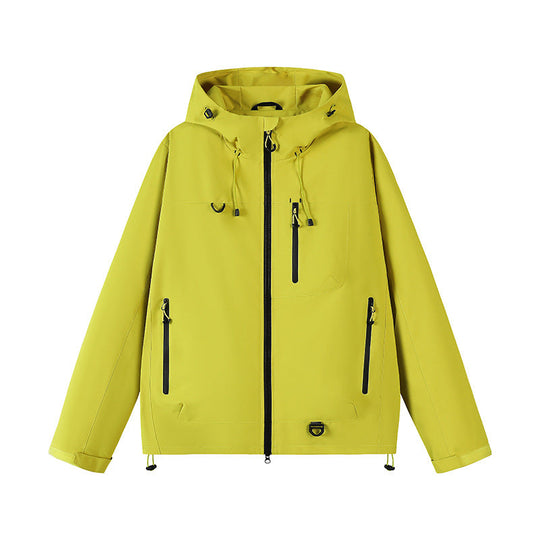 Damen technische Outdoor-Jacke mit Material und verstellbarem Kapuzensystem Avellé