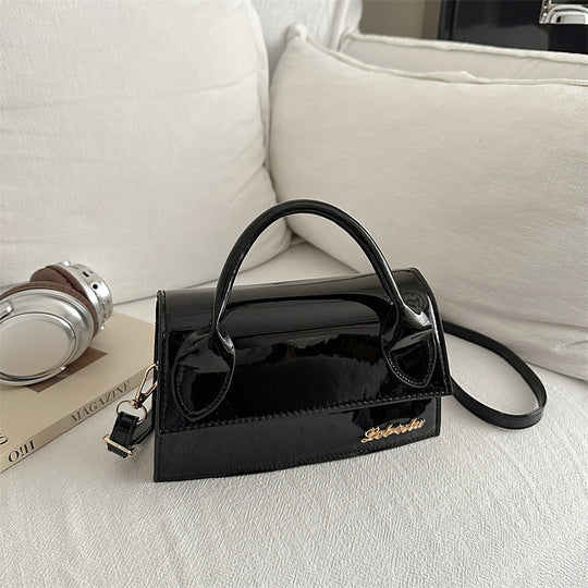 Damen stilvolle Lackleder-Handtasche mit abnehmbarem Trageriemen Nord Taschen