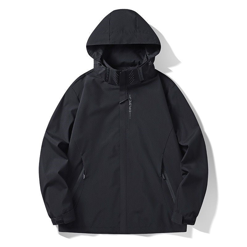 Herren Leichte Softshell-Funktionsjacke mit atmungsaktivem Meshfutter und verstellbarer Kapuze Nord Taschen